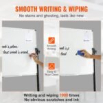 VEVOR Rolling Magnetic Whiteboard, Double-sided Mobile Whiteboard 36x24 Inches, Adjustable Height Dry Erase Board with Wheels, 1 Magnetic Erase & 3 Dry Erase Markers & Movable Tray Office, School - Image 10