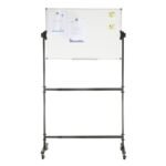 VEVOR Rolling Magnetic Whiteboard, Double-sided Mobile Whiteboard 36x24 Inches, Adjustable Height Dry Erase Board with Wheels, 1 Magnetic Erase & 3 Dry Erase Markers & Movable Tray Office, School - Image 4