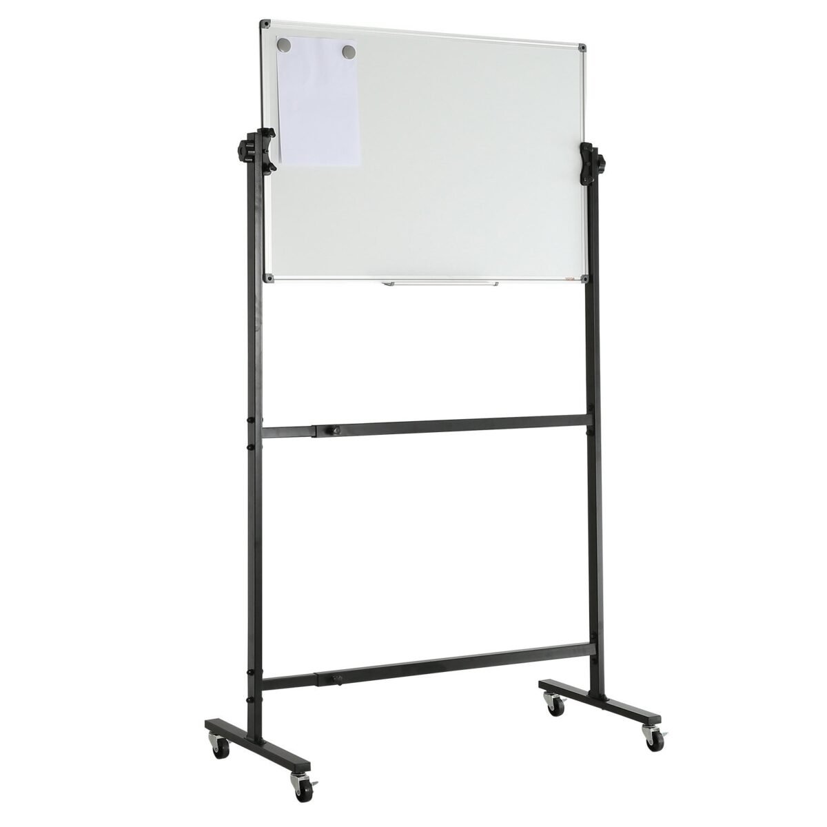 VEVOR Rolling Magnetic Whiteboard, Double-sided Mobile Whiteboard 36x24 Inches, Adjustable Height Dry Erase Board with Wheels, 1 Magnetic Erase & 3 Dry Erase Markers & Movable Tray Office, School - Image 3