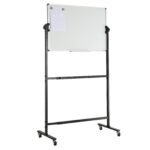 VEVOR Rolling Magnetic Whiteboard, Double-sided Mobile Whiteboard 36x24 Inches, Adjustable Height Dry Erase Board with Wheels, 1 Magnetic Erase & 3 Dry Erase Markers & Movable Tray Office, School - Image 3
