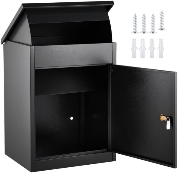 VEVOR VV-PDB-SG35 Parcel Drop Box Package Mailbox Porch Express with Lockable Storage Gray