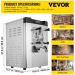 VEVOR YKF-618 Commercial Ice Cream Machine 1400W 20/5.3 Gph - Image 11