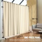 VEVOR Room Divider 8 ft x 10 ft - Off White - Image 12