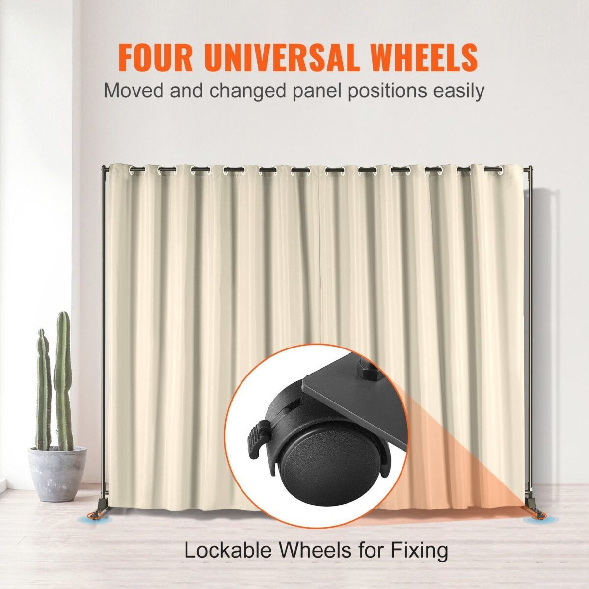 VEVOR Room Divider 8 ft x 10 ft - Off White - Image 10