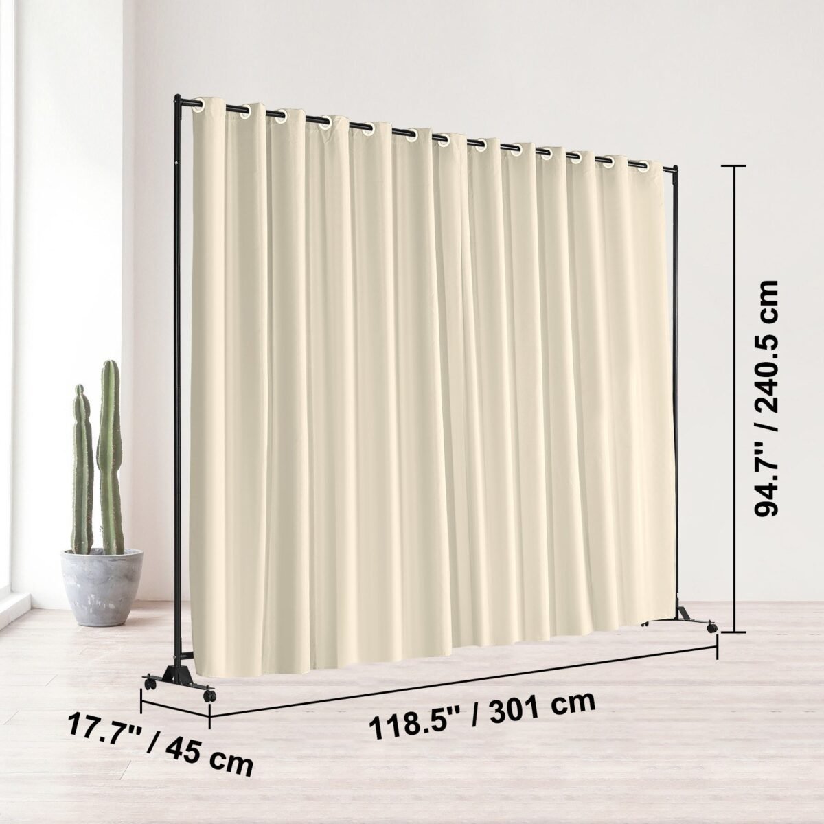 VEVOR Room Divider 8 ft x 10 ft - Off White - Image 7