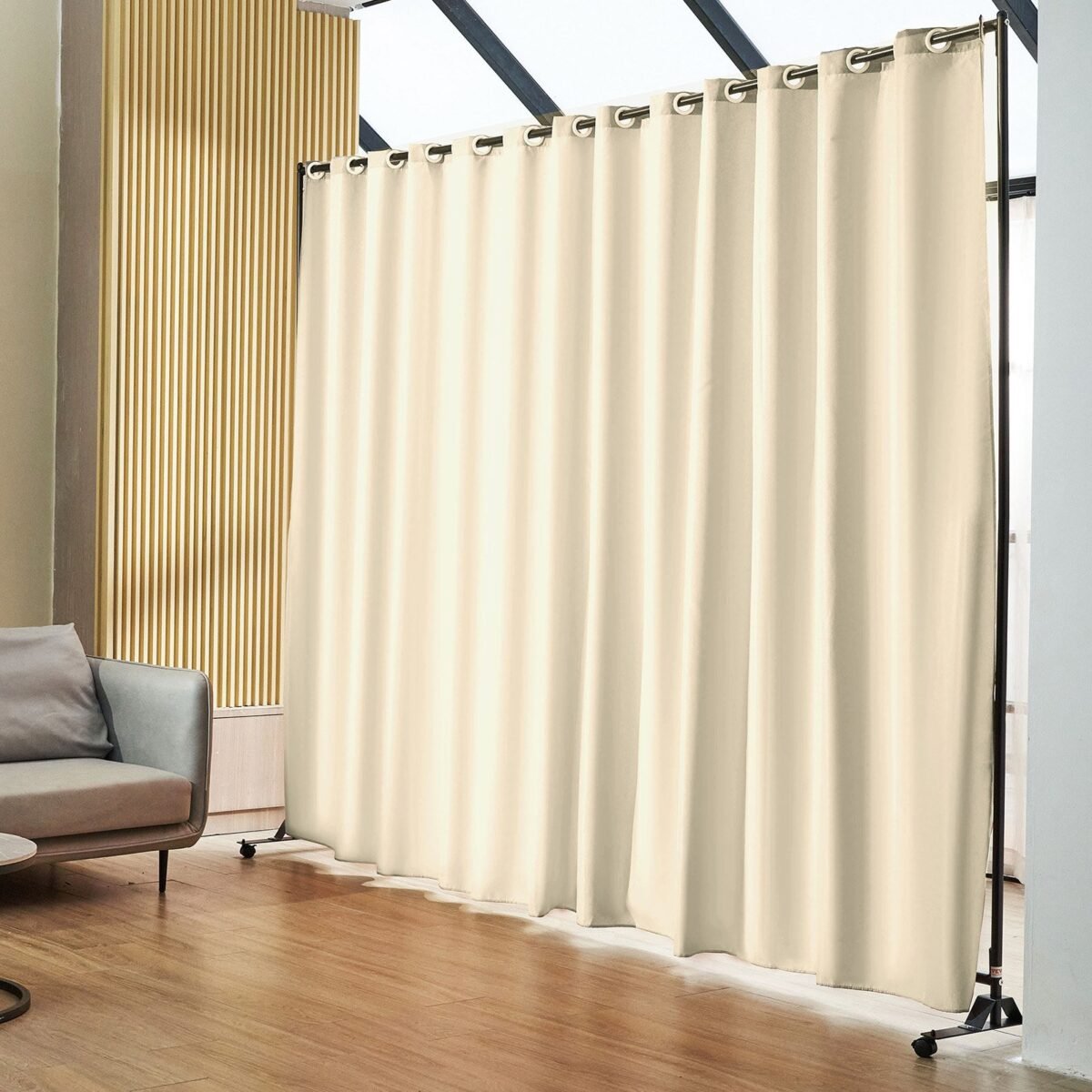 VEVOR Room Divider 8 ft x 10 ft - Off White - Image 6