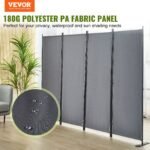 VEVOR 4 Panel Room Divider 5.6 ft (88×67.5inch) Gray - Image 12