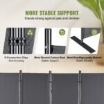 VEVOR 4 Panel Room Divider 5.6 ft (88×67.5inch) Gray - Image 11