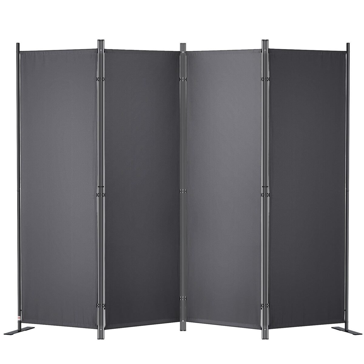VEVOR 4 Panel Room Divider 5.6 ft (88×67.5inch) Gray - Image 1