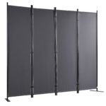 VEVOR 4 Panel Room Divider 5.6 ft (88×67.5inch) Gray - Image 4