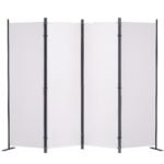 VEVOR 4 Panel Room Divider 5.6 ft (88×67.5inch) White