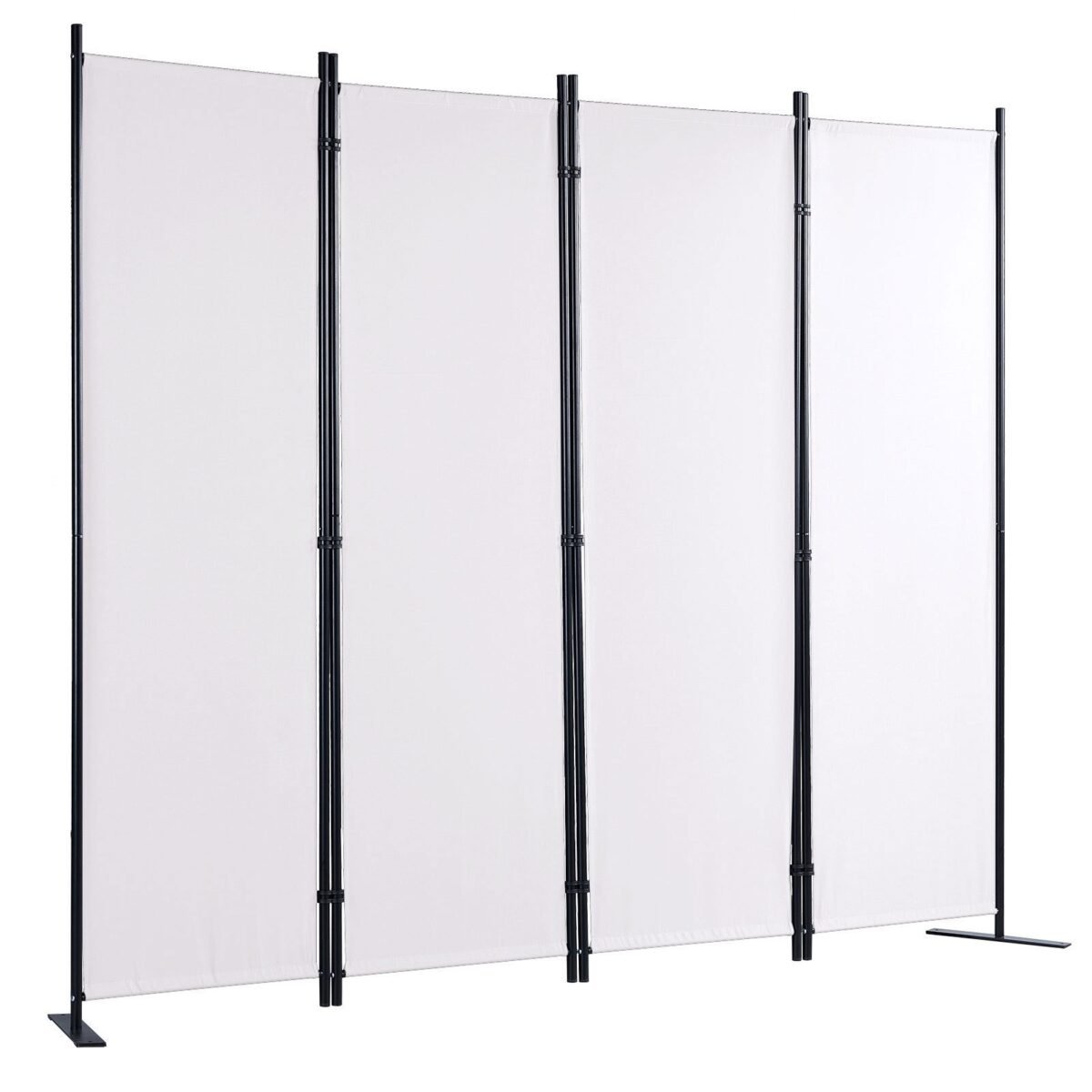 VEVOR 4 Panel Room Divider 5.6 ft (88×67.5inch) White - Image 4