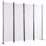 VEVOR 4 Panel Room Divider 5.6 ft (88×67.5inch) White - Image 4