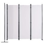 VEVOR 4 Panel Room Divider 5.6 ft (88×67.5inch) White - Image 2