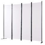 VEVOR 4 Panel Room Divider 5.6 ft (88×67.5inch) White - Image 5