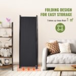 VEVOR 4 Panel Room Divider 5.6 ft (88×67.5inch) Black - Image 9