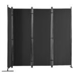 VEVOR 4 Panel Room Divider 5.6 ft (88×67.5inch) Black - Image 2