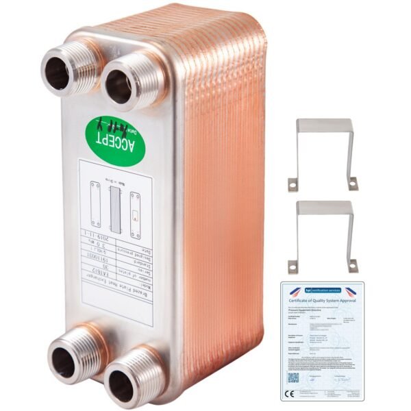 VEVOR EATB12 Heat Exchanger 3"x7.5" 30 Plates