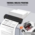 VEVOR Y8 Pro Portable Thermal Printer - 2600mAh Battery, 300 DPI, Bluetooth Inkless Mobile Printer for A4, A5 & 8.5" x 11" Thermal Paper, Compatible with iOS, Android & Laptop, for Travel, Office & Home Use - Image 11