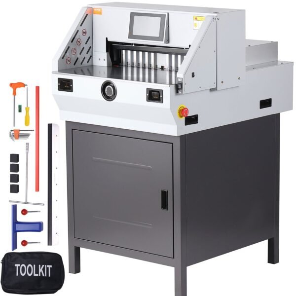 VEVOR E490T Electric Paper Cutter, Heavy Duty Paper Trimmer 19" /482.6mm Cutting Width, 3.14"/80mm Cutting Thickness, Electric Paper Cutting Machine with 7" Touchscreen Numerical Control Function