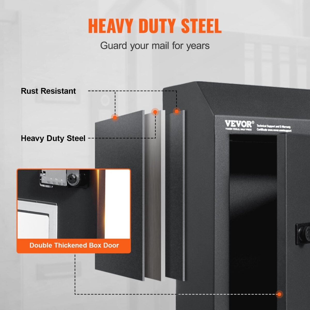 VEVOR MA074 dark gray Through The Door Key Drop Box - Image 10