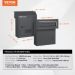 VEVOR MA074 dark gray Through The Door Key Drop Box - Image 7
