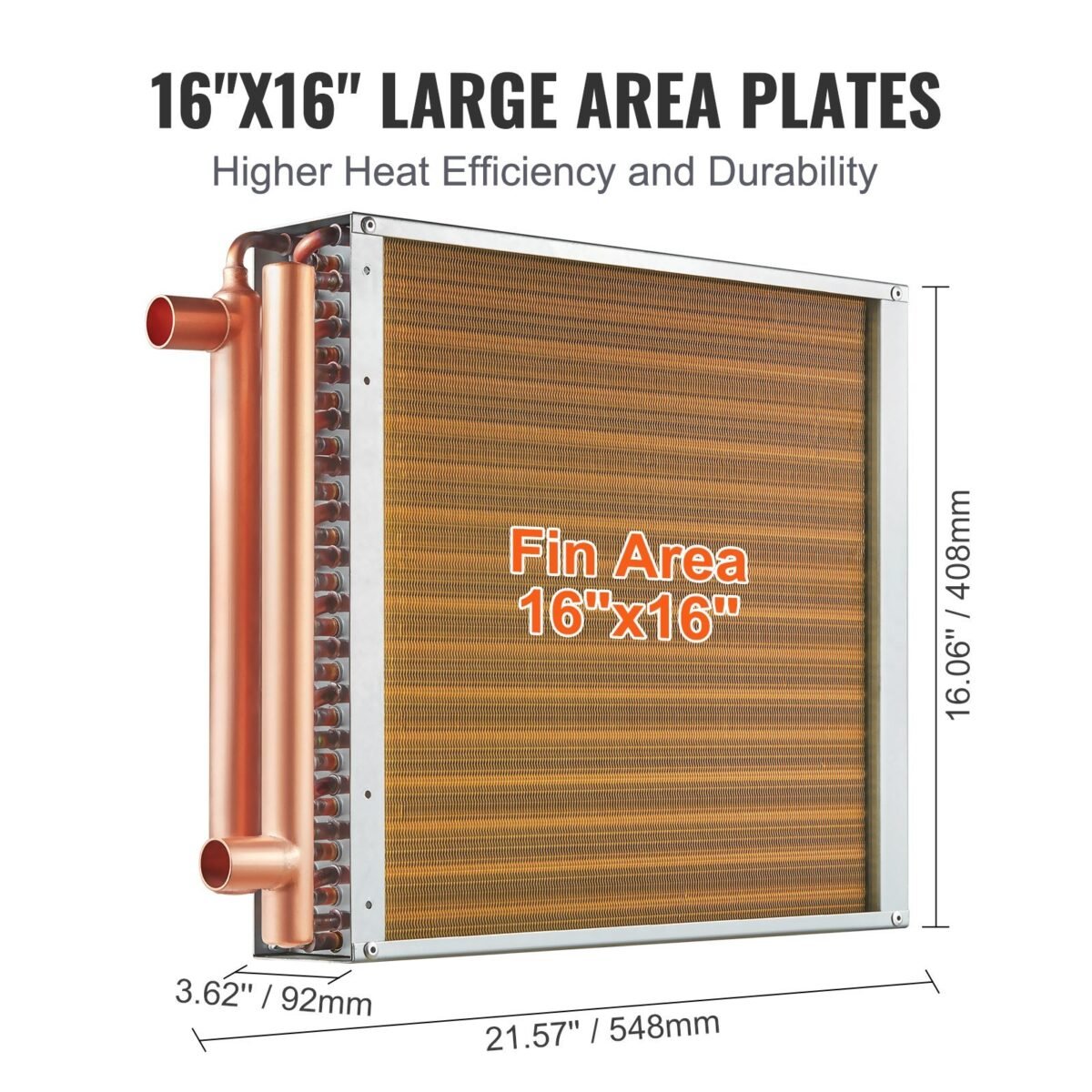 VEVOR C16×16 Heat Exchanger Water to Air - Image 9