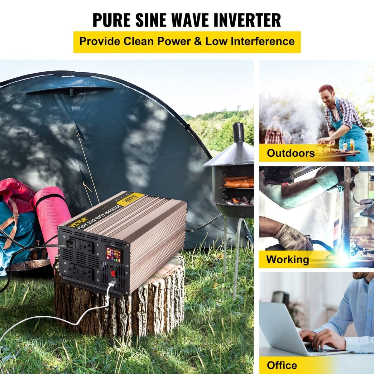 VEVOR ZPX-3000W Pure Sine Wave Inverter, 3000 Watt - Image 12