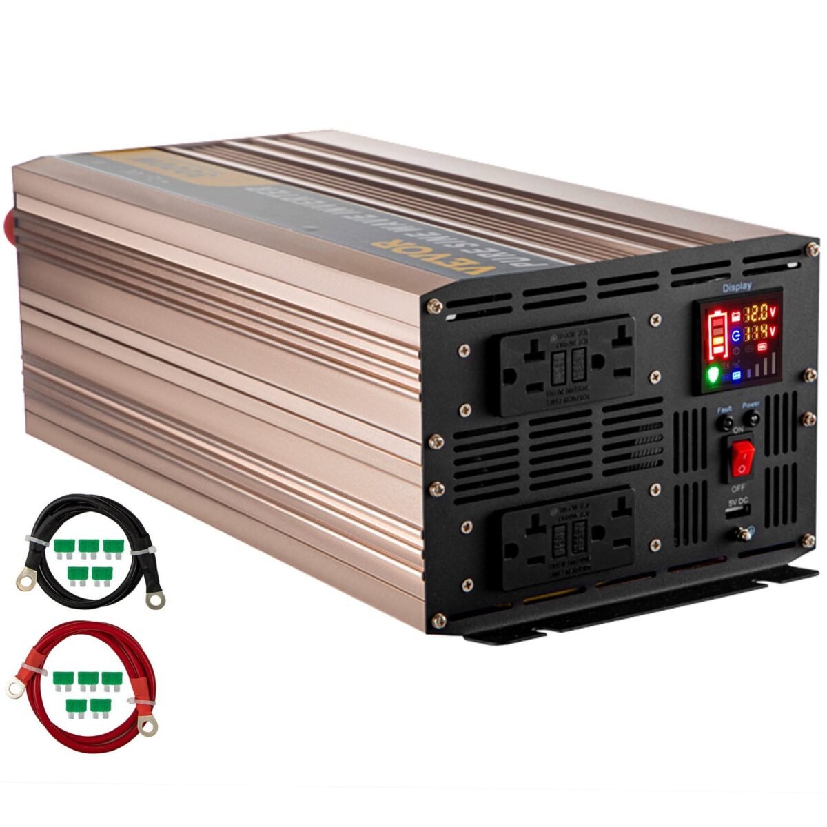 VEVOR ZPX-3000W Pure Sine Wave Inverter, 3000 Watt - Image 1