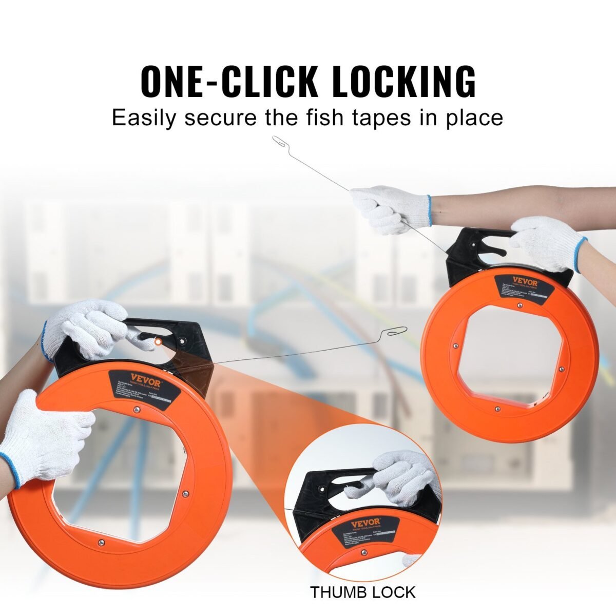 VEVOR JLT-2 Fish Tape, 240-foot, 1/8-inch - Image 10
