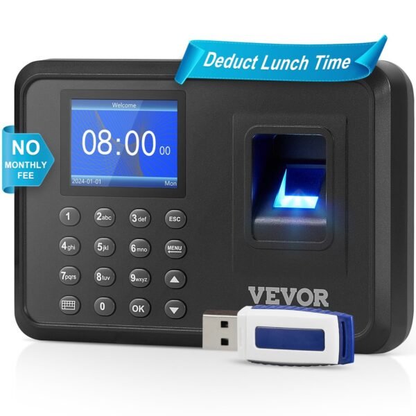 VEVOR F01H Time Clock, Fingerprint Time Clocks