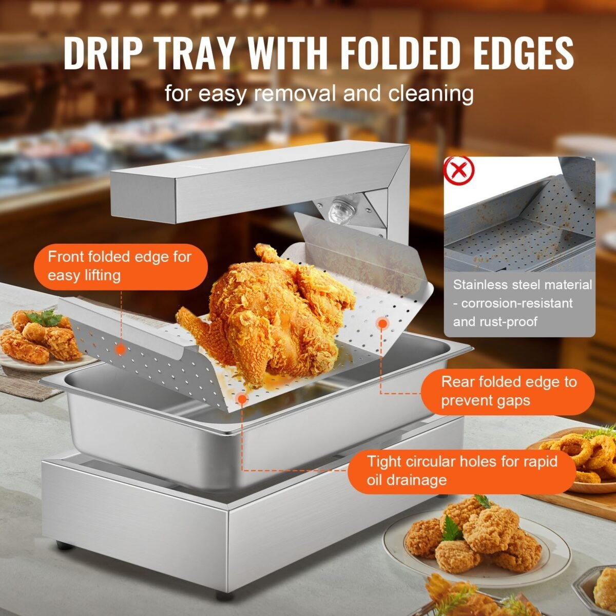 VEVOR HT-620 French Fry Food Warmer, 750W - Image 10