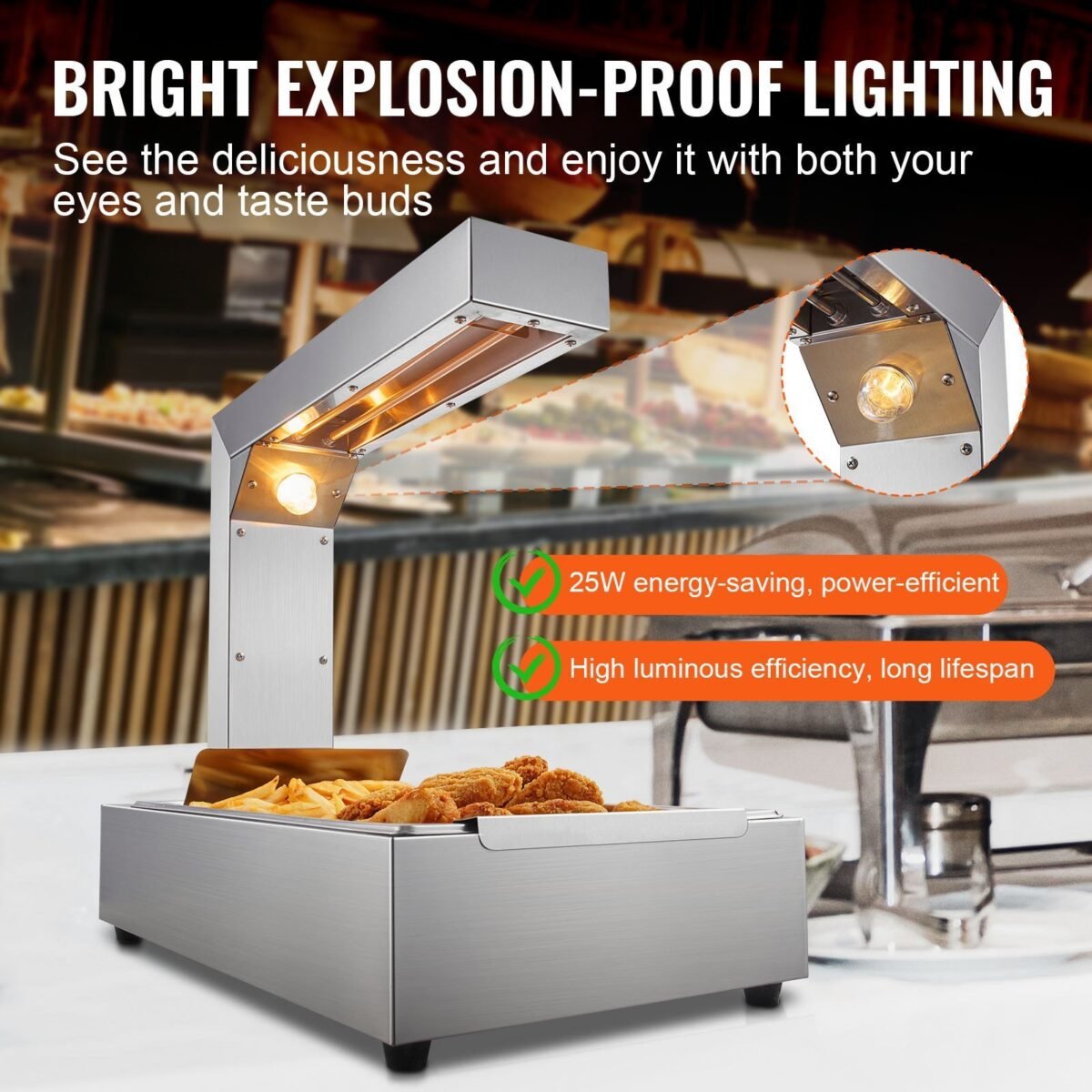 VEVOR HT-620 French Fry Food Warmer, 750W - Image 9