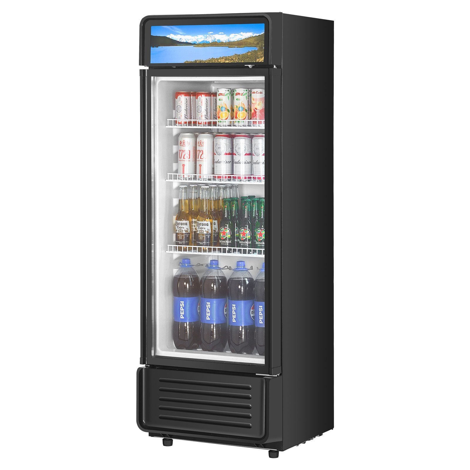 us_DMBLMBXDDX69YL6M6V1_original_img-v1_glass-door-fridge-m100-1.2.jpg VEVOR XLS-215WG Commercial Merchandiser Refrigerator 6.9 CU.FT - Image 1