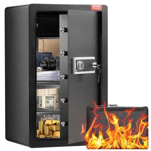 VEVOR SS-700DZ Single Door 4.0 cu.ft Safe Box with Key Lock