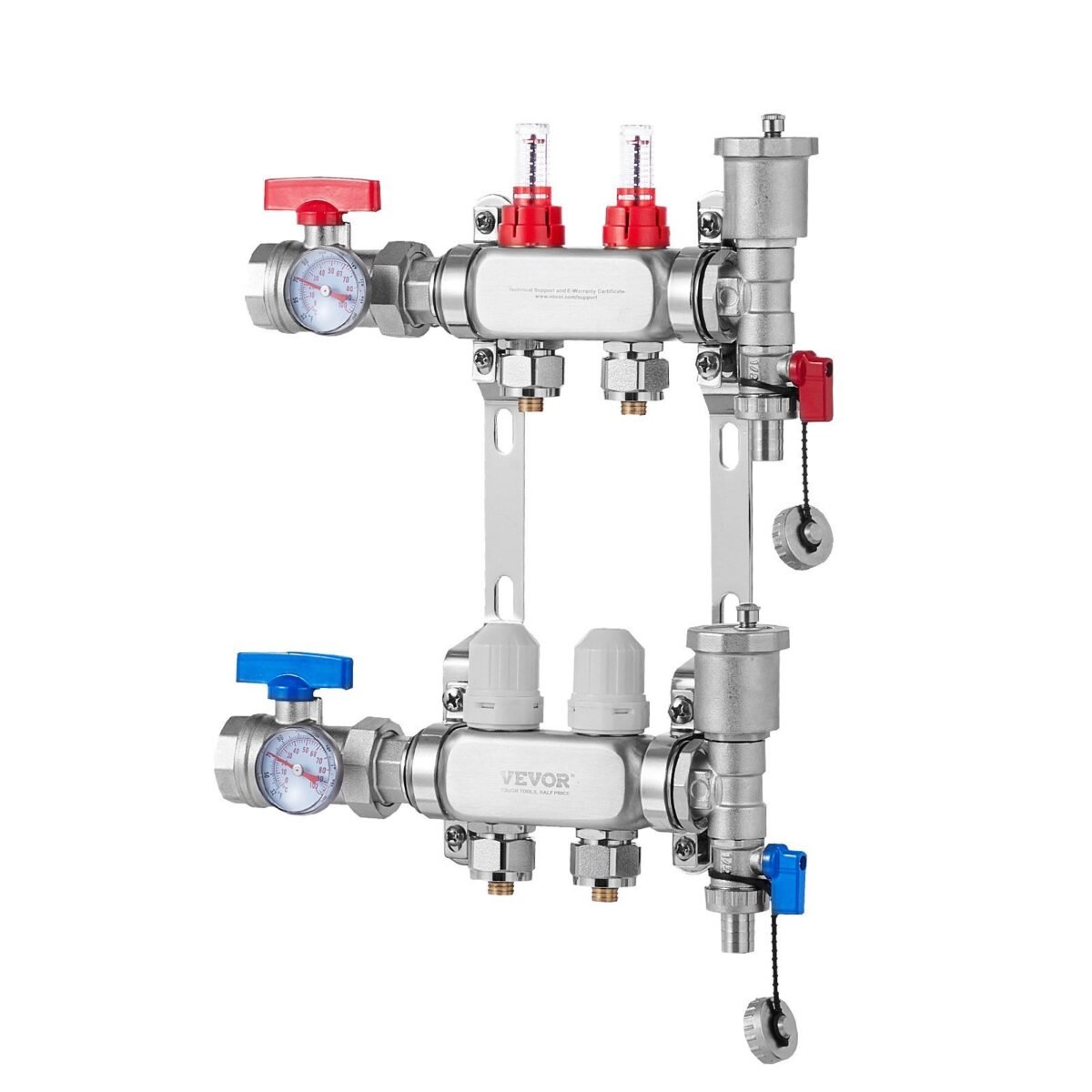 VEVOR 7012-25-02-00-NPT 2-Branch Radiant Heat Manifold - Image 4