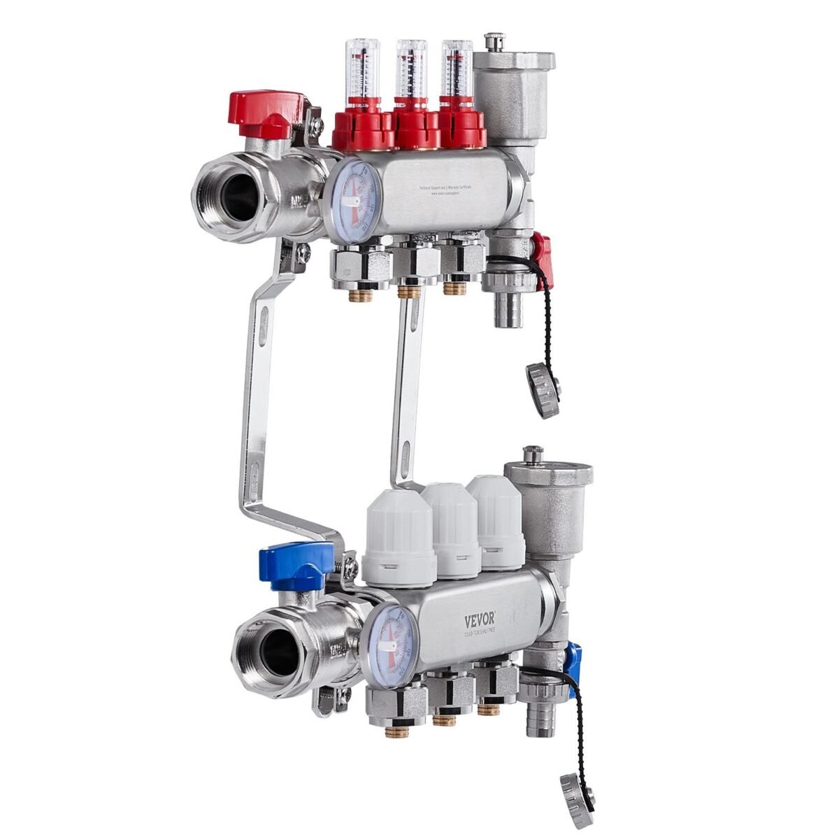 VEVOR 7012-25-03-00-NPT 3-Branch Radiant Heat Manifold - Image 2