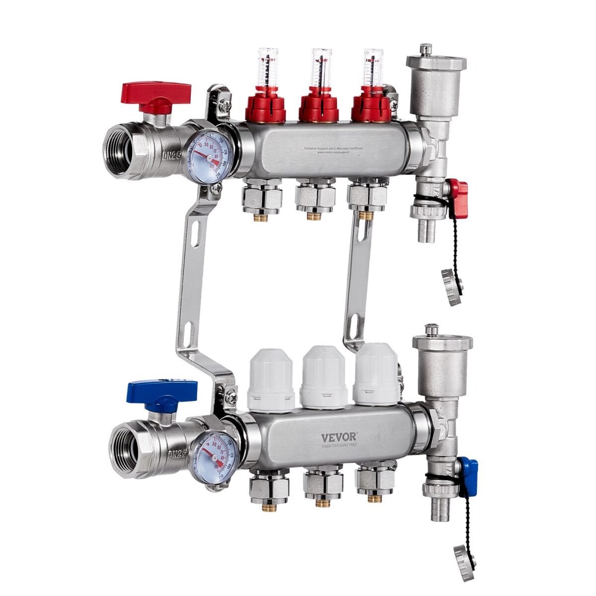 VEVOR 7012-25-03-00-NPT 3-Branch Radiant Heat Manifold - Image 5