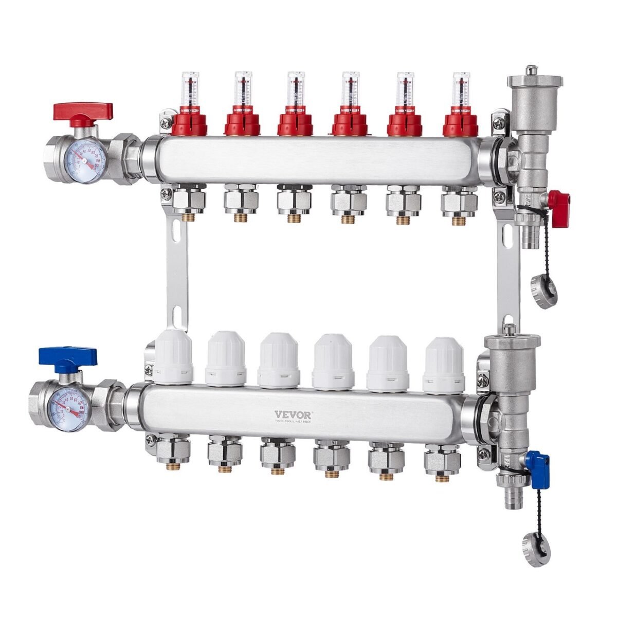 VEVOR 7012-25-06-00-NPT 6-Branch Radiant Heat Manifold - Image 4
