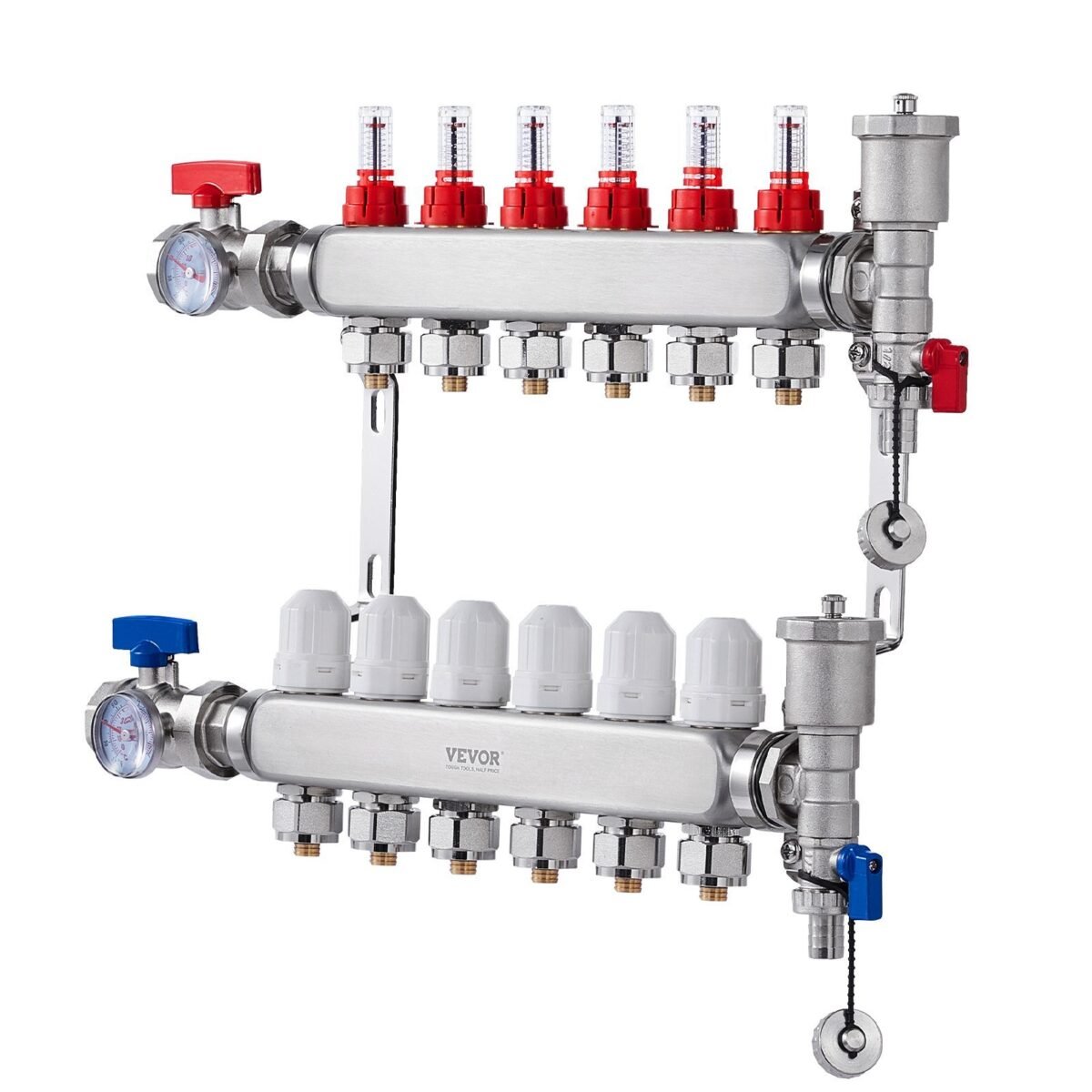 VEVOR 7012-25-06-00-NPT 6-Branch Radiant Heat Manifold - Image 3