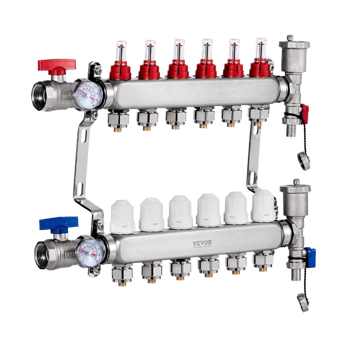VEVOR 7012-25-06-00-NPT 6-Branch Radiant Heat Manifold - Image 5