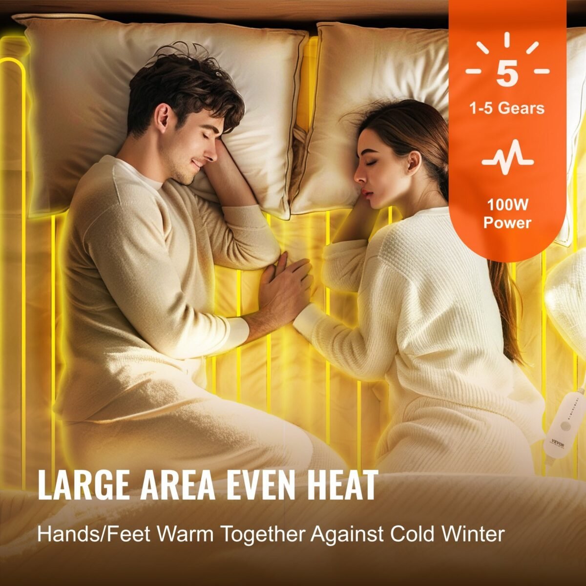 VEVOR HLMP-CF-NFI-F Heated Mattress Pad 54x75 - Image 5