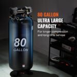 VEVOR FB3500-10A300-1P 80 Gallon Air Compressor 6.5HP 15.5 SCFM@90 PSI 2-Stage 145PSI Oil Free - Image 10