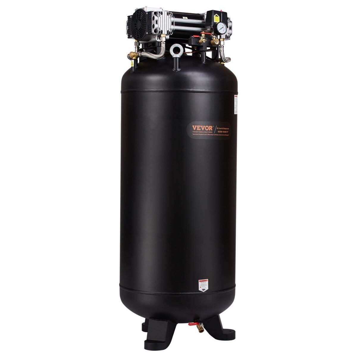 VEVOR FB3500-10A300-1P 80 Gallon Air Compressor 6.5HP 15.5 SCFM@90 PSI 2-Stage 145PSI Oil Free - Image 2