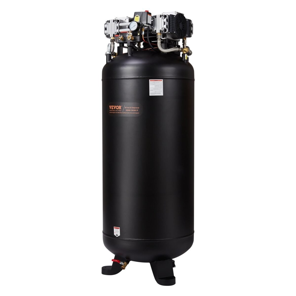VEVOR FB3500-10A300-1P 80 Gallon Air Compressor 6.5HP 15.5 SCFM@90 PSI 2-Stage 145PSI Oil Free - Image 6
