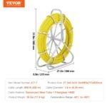 VEVOR JLT-7 Fish Tape Fiberglass, 656 ft, 1/4 inch - Image 7