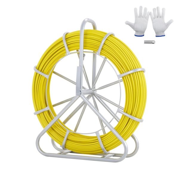 VEVOR JLT-7 Fish Tape Fiberglass, 656 ft, 1/4 inch