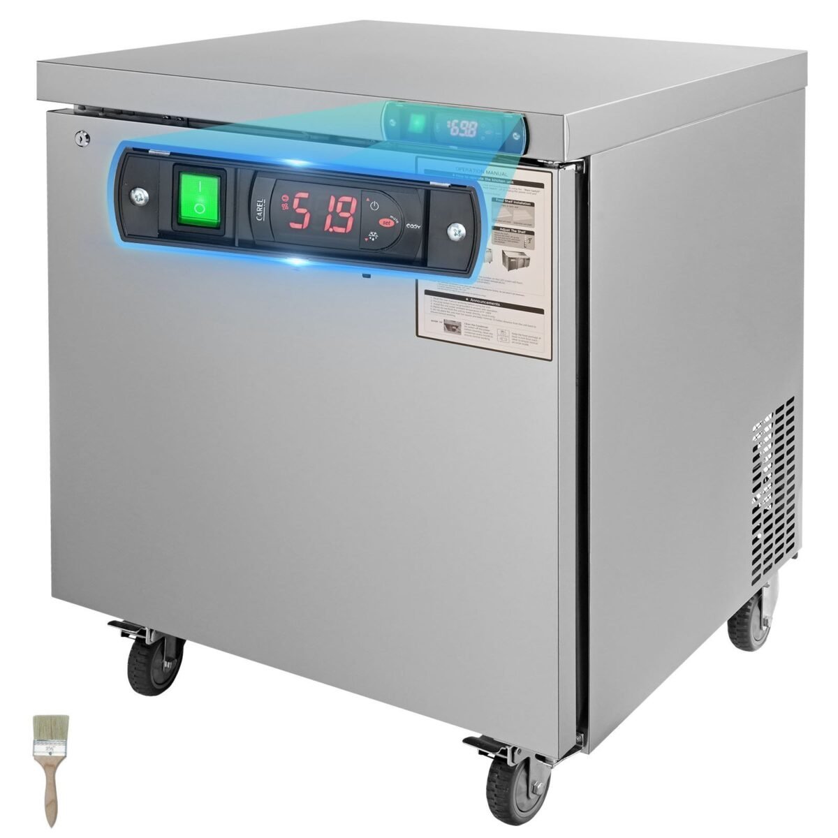 VEVOR KTR-27B Commercial Undercounter Worktop Refrigerator Refrigerator, 28" - Image 1
