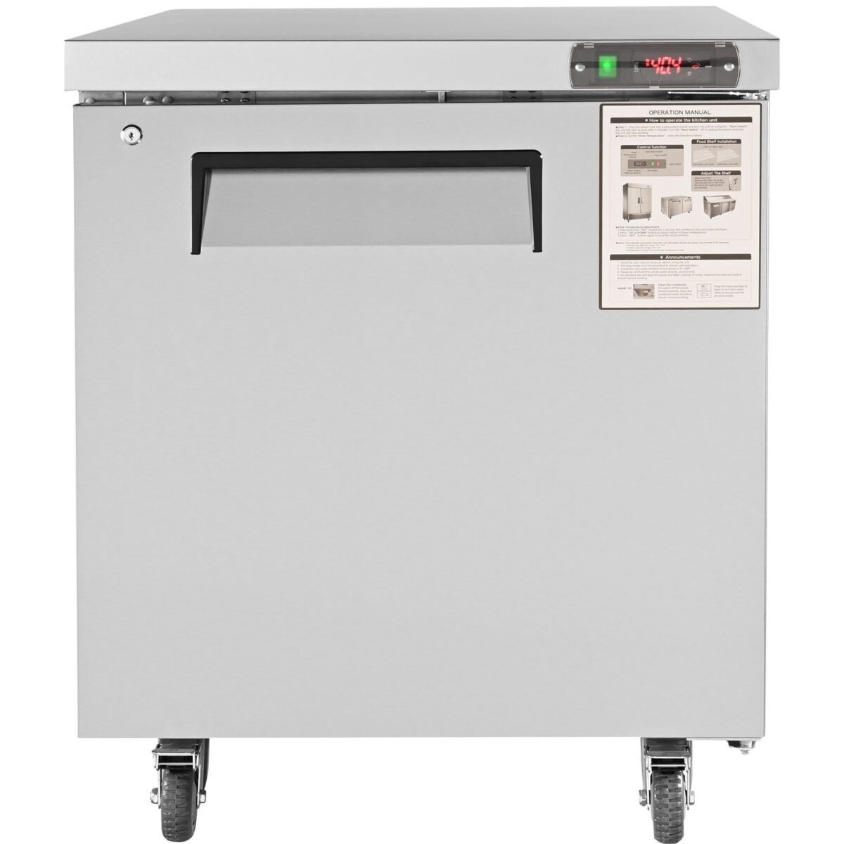 VEVOR KTR-27B Commercial Undercounter Worktop Refrigerator Refrigerator, 28" - Image 2