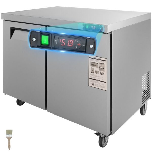 VEVOR- KTR-48B Commercial Refrigerator, 48" Worktop Undercounter Refrigerator
